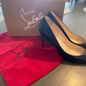 Christian Louboutin Eloise 85 Nappa Shiny Black Size 40 - Excellent Condition